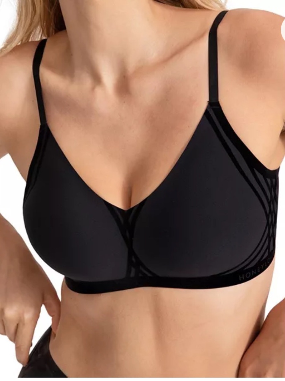 HoneyLove Silhouette Wireless Bra Black XL